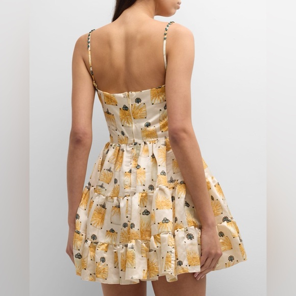 Agua by Agua Bendita Lima Bisuteria Mini Dress Hand-Embroidered - Picture 8 of 12